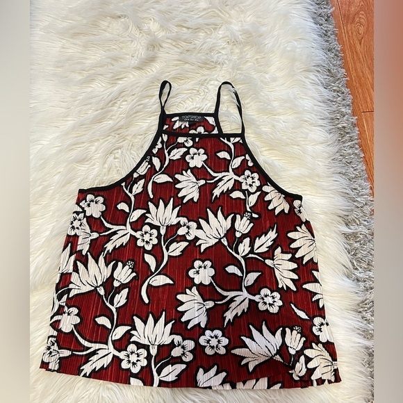 Dark red floral top - Picture 1 of 1